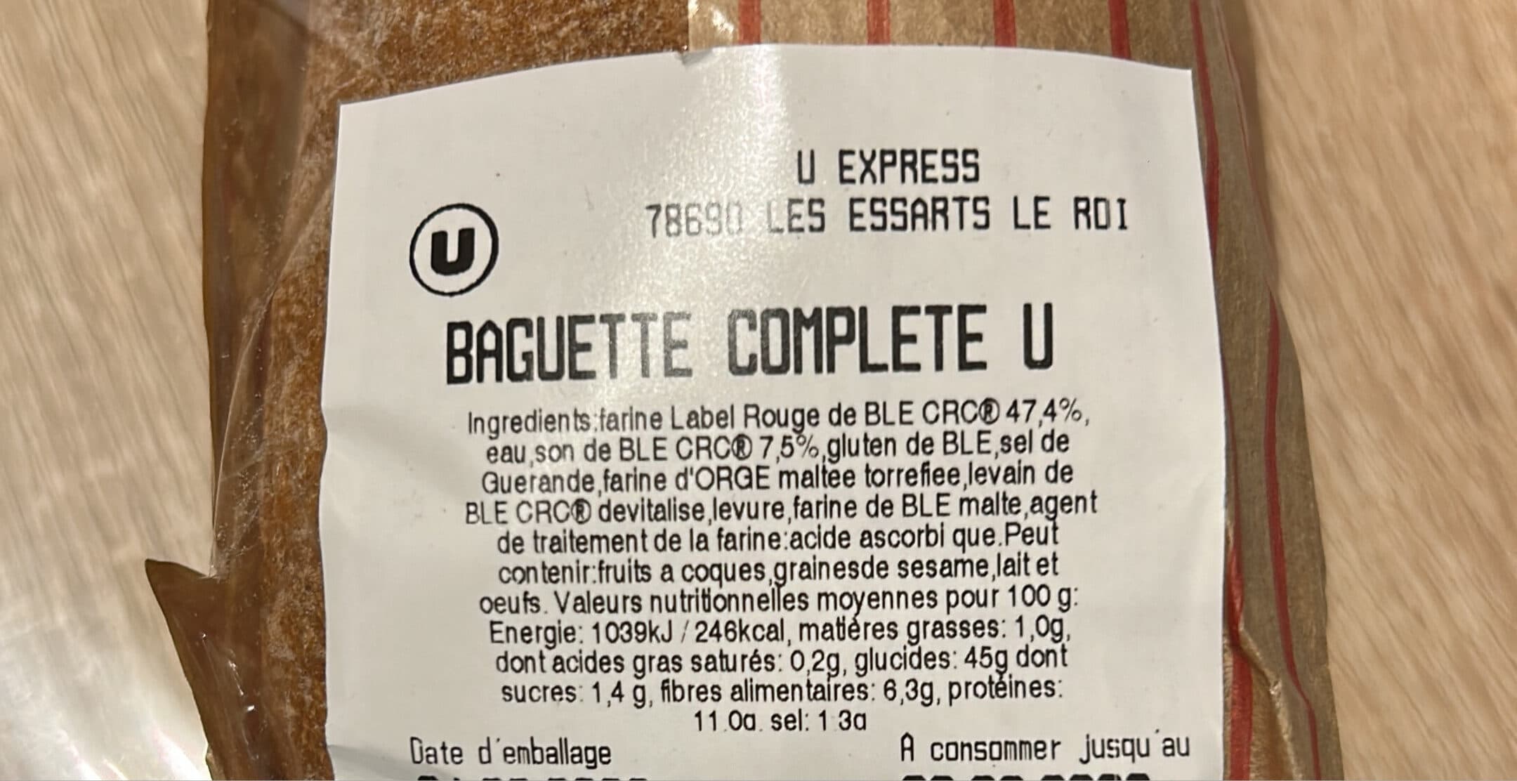 U Baguette complète packshot