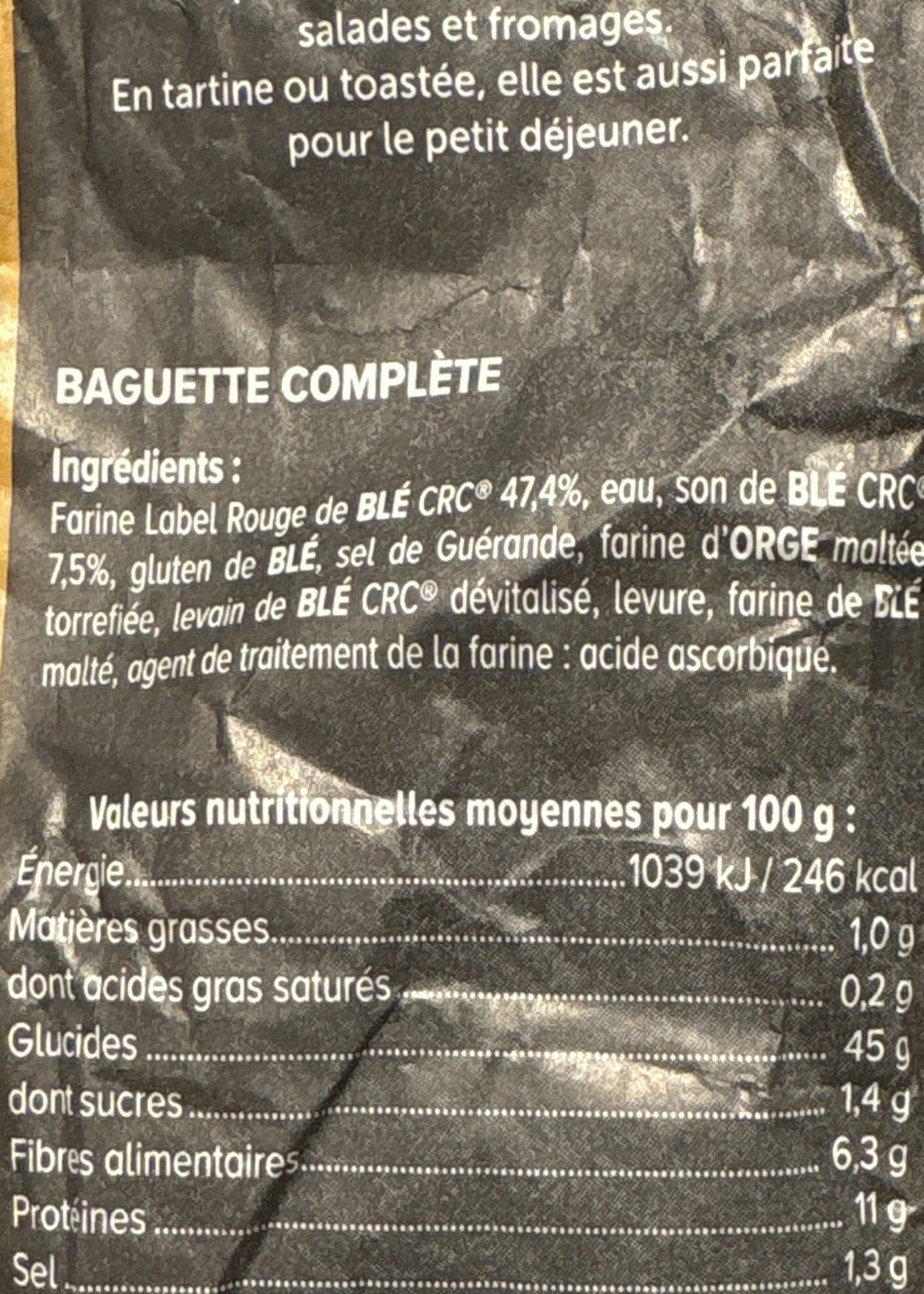 U Baguette complète packshot