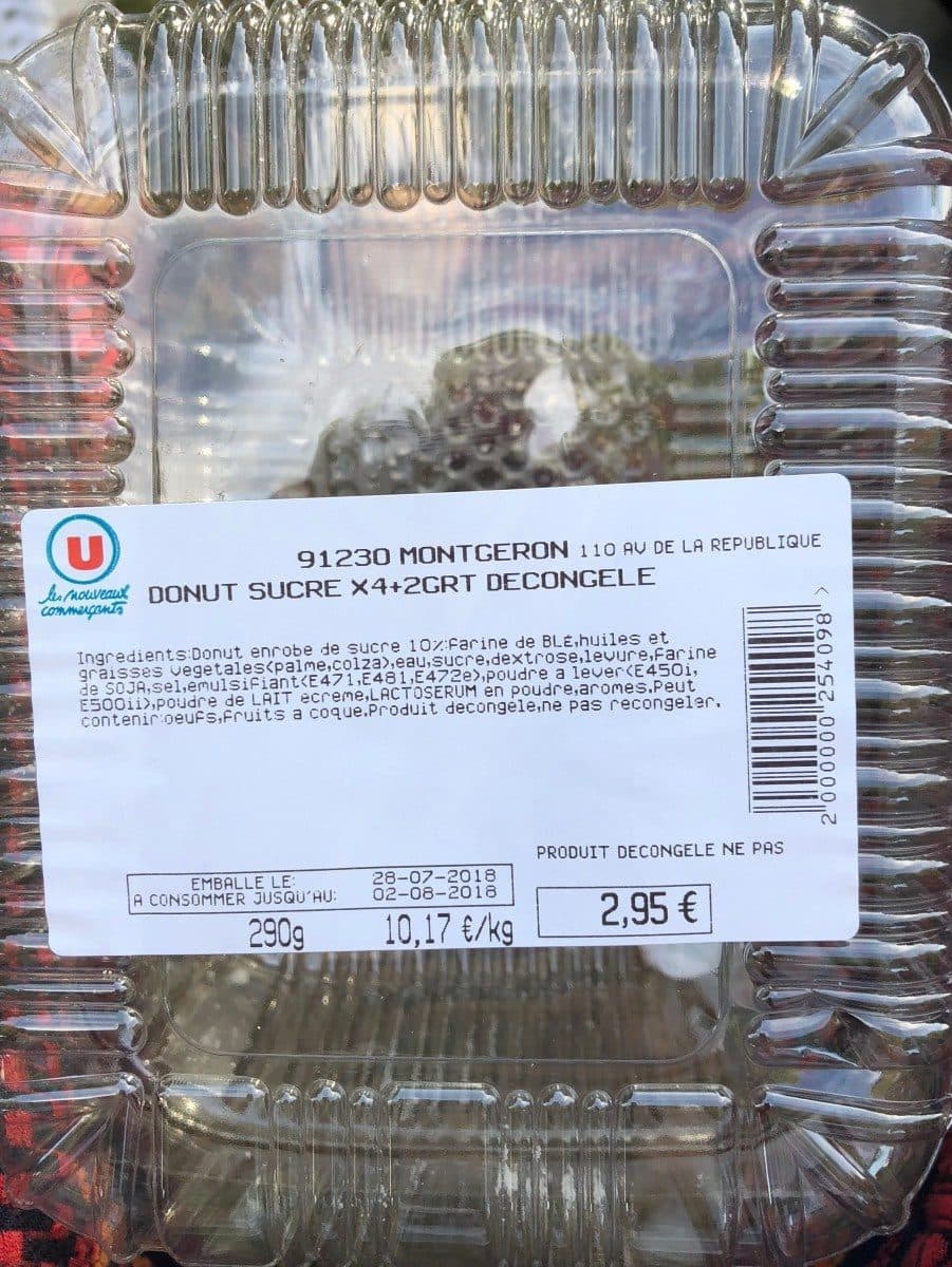 Open Food Facts Donut sucre packshot
