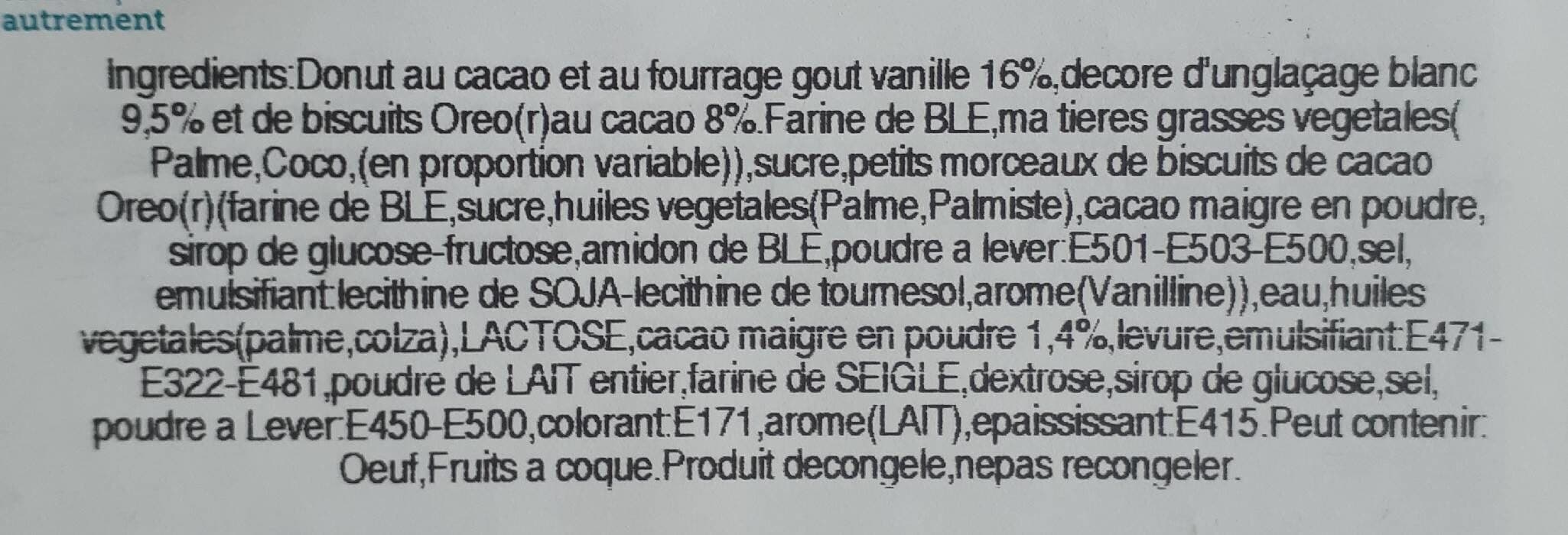 Open Food Facts Donut Oreo packshot
