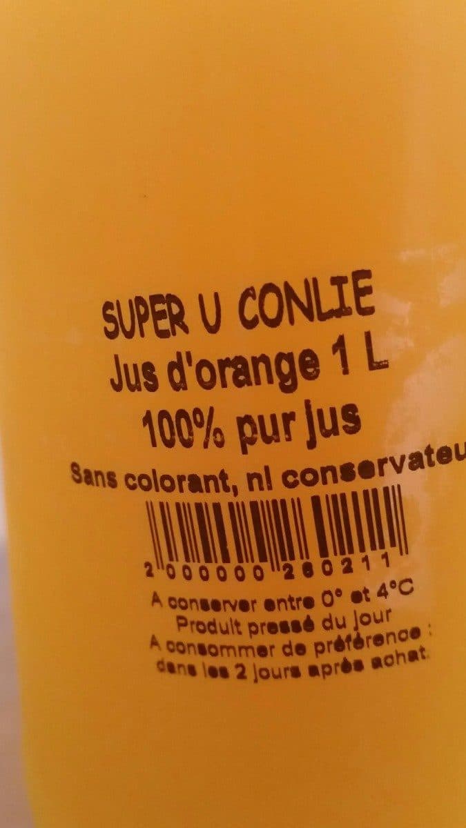 Open Food Facts Jus d'oranges frais packshot