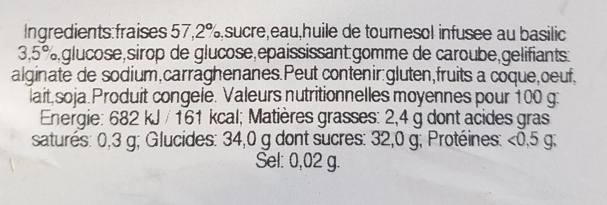 Open Food Facts Sobert fraise basilic packshot