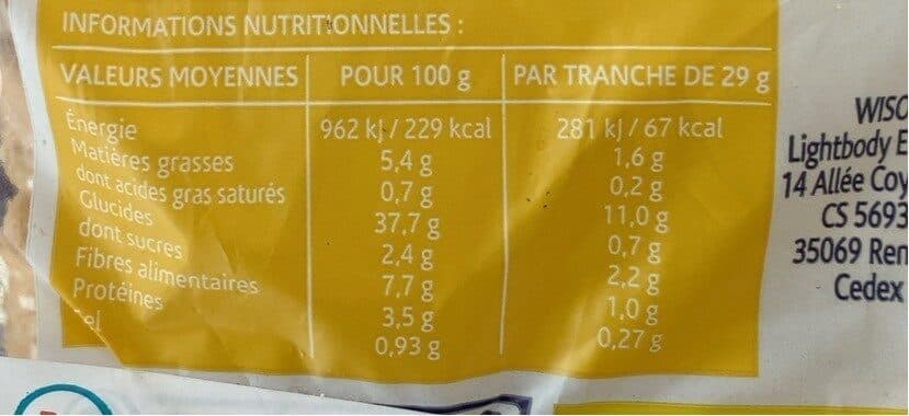 Wisi Pain brun sans gluten packshot