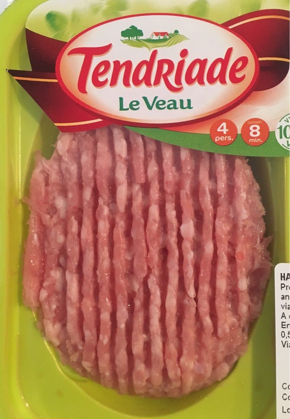 Tendriade Hachés de veau packshot