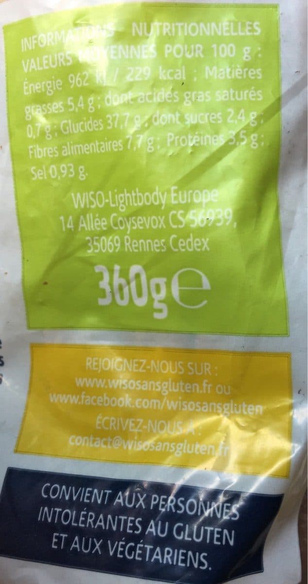 Open Food Facts Pain sans gluten packshot
