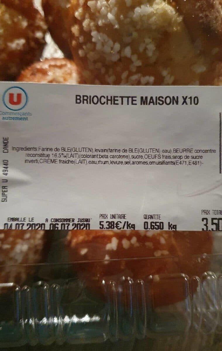 Open Food Facts briochette maison packshot