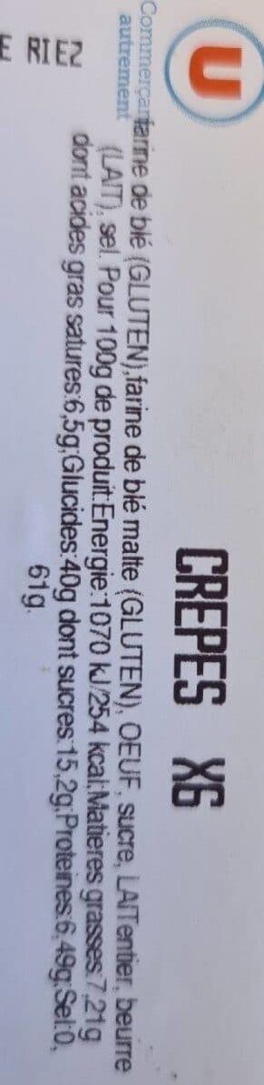 Open Food Facts Crêpe maison x6 packshot