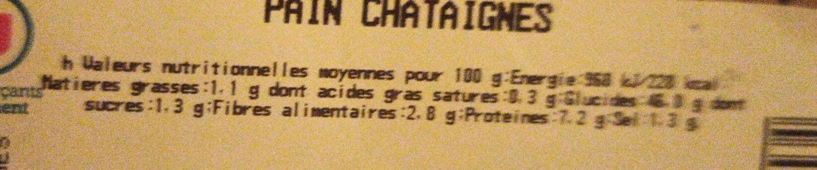 Open Food Facts Pain châtaignes packshot