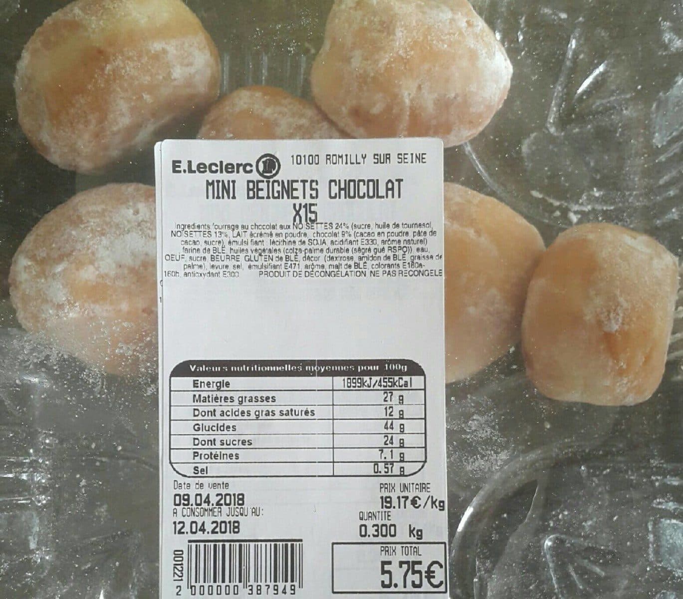 Open Food Facts Mini beignets chocolat x15 packshot