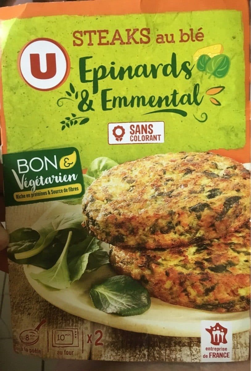 Open Food Facts Steaks au blé Epinards et Emmental packshot