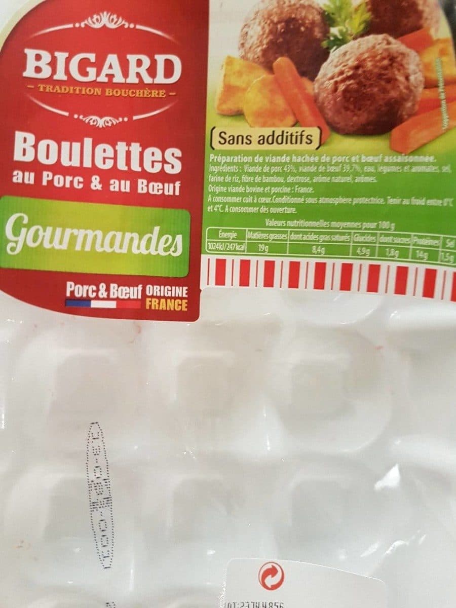 Open Food Facts Boulettes au porc et au bœuf packshot