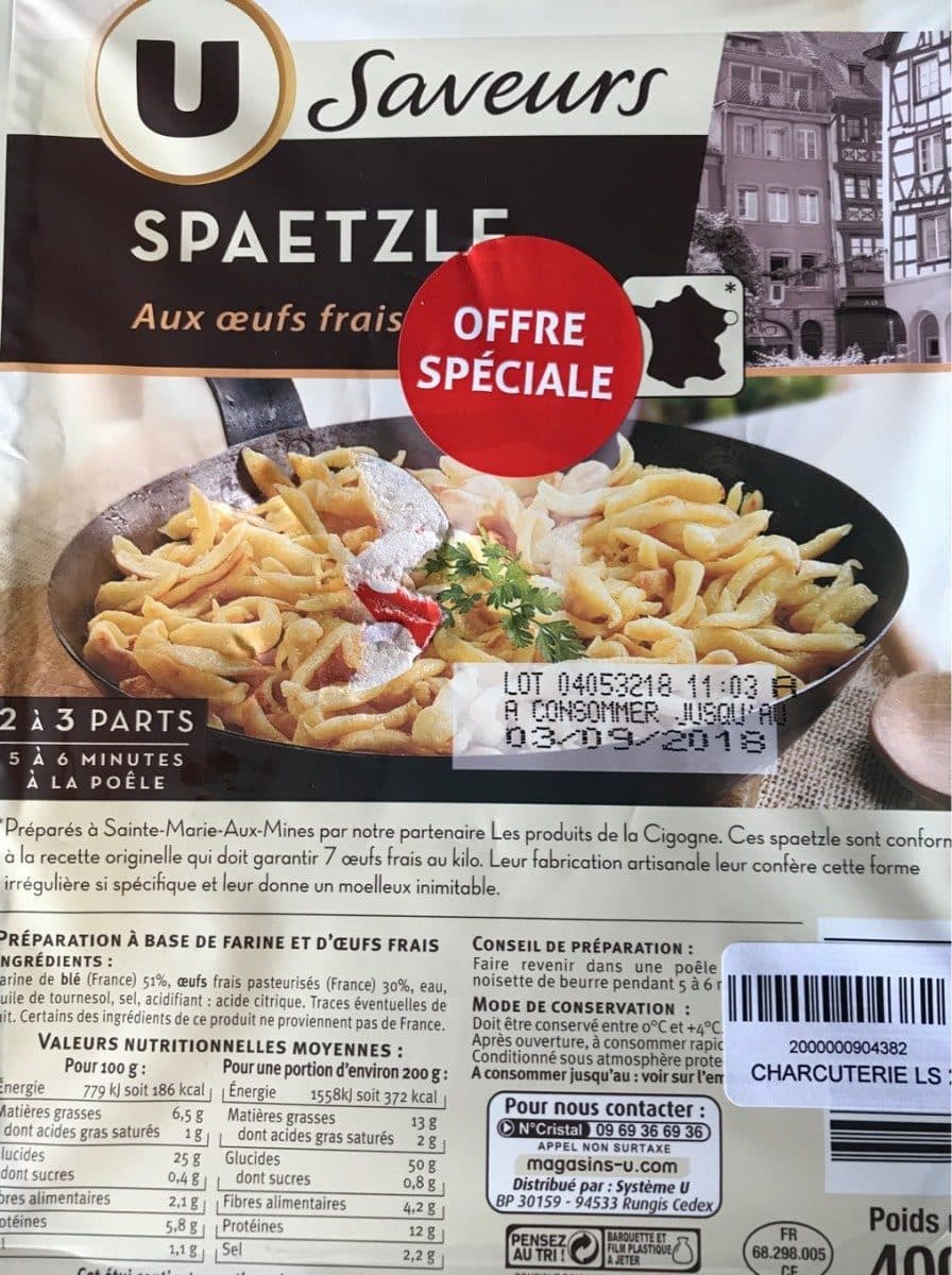 Open Food Facts Spaetzle packshot