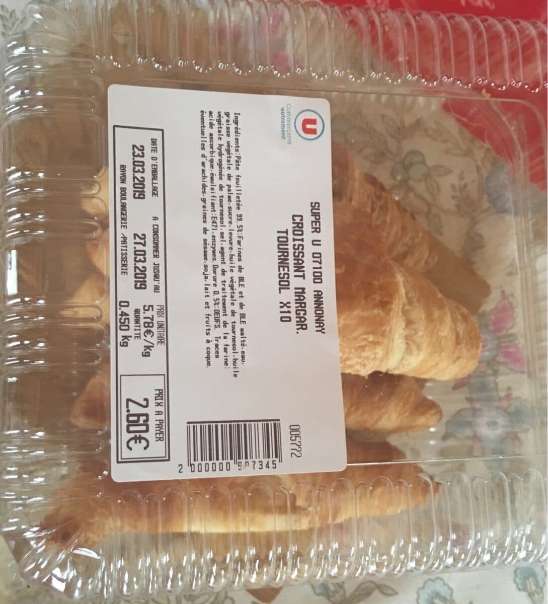 Open Food Facts Croissant margarine tournesol packshot