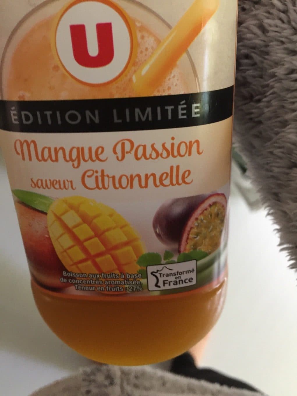 U Edition limité mangue passion citronnelle packshot
