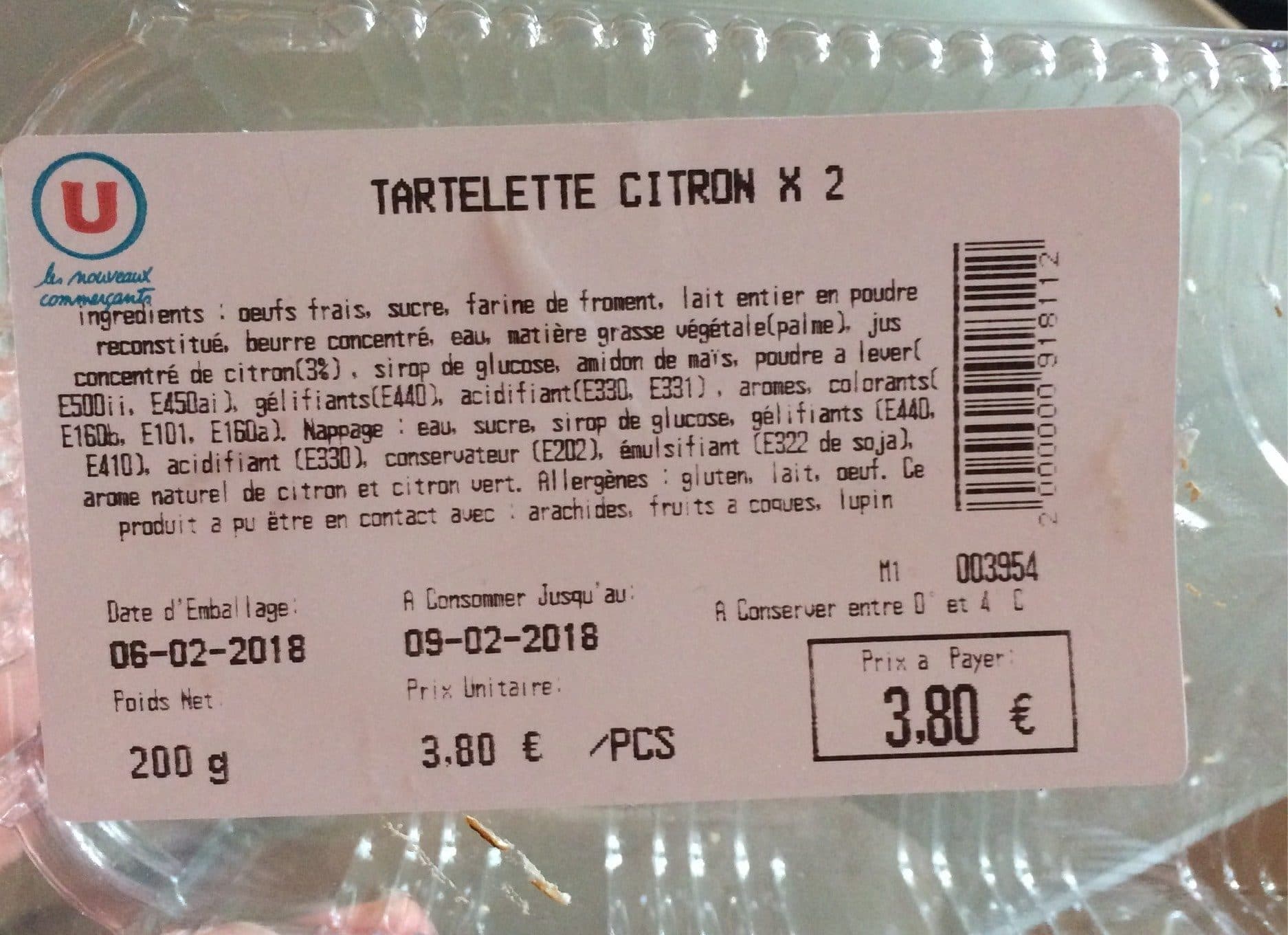 U Tartelette citron packshot