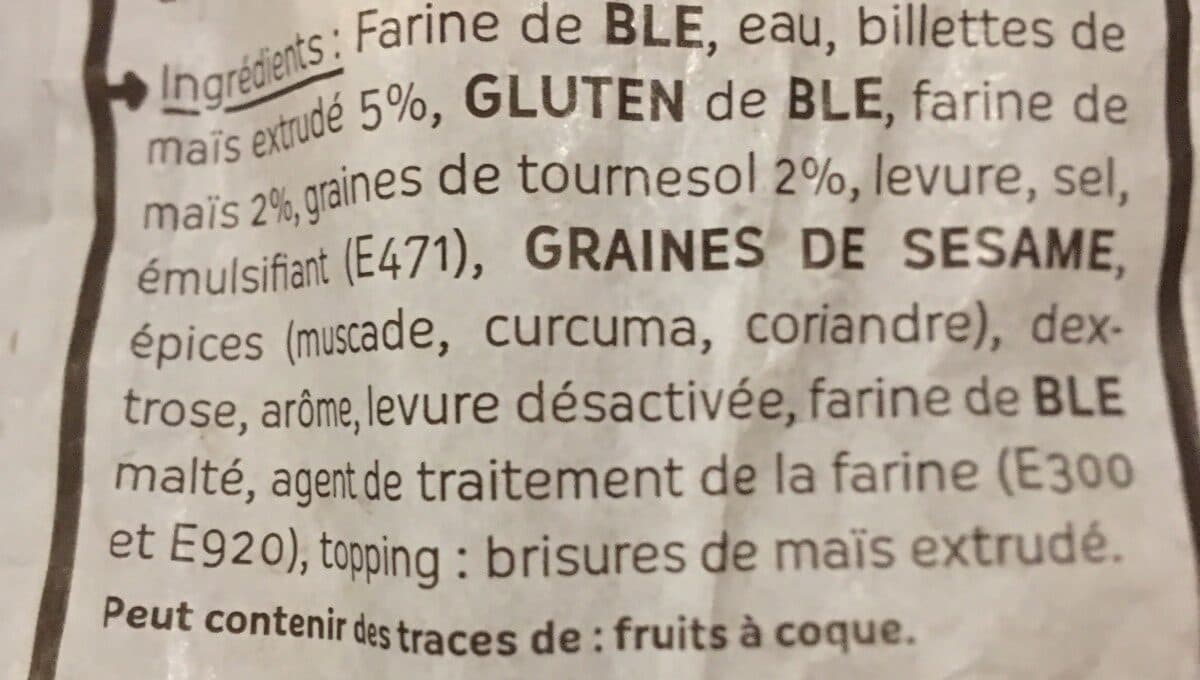 Open Food Facts Pain batard au maïs packshot