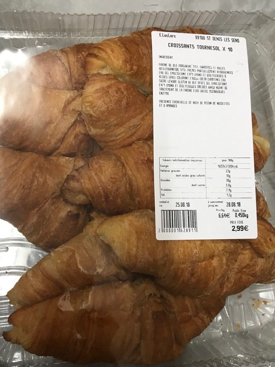 Open Food Facts Croissant tornesol x10 packshot