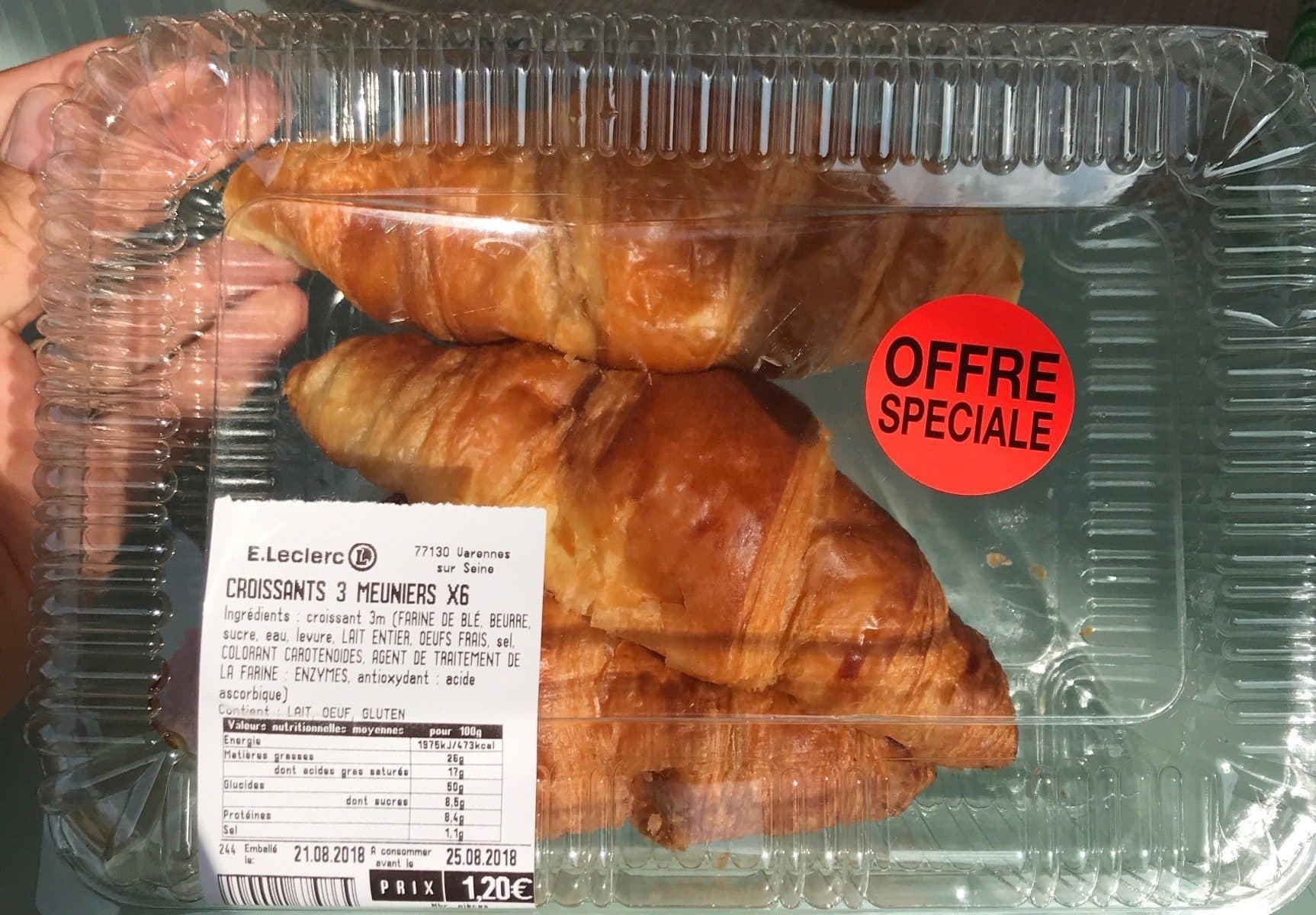 Open Food Facts Croissants 3 meuniers X6 packshot