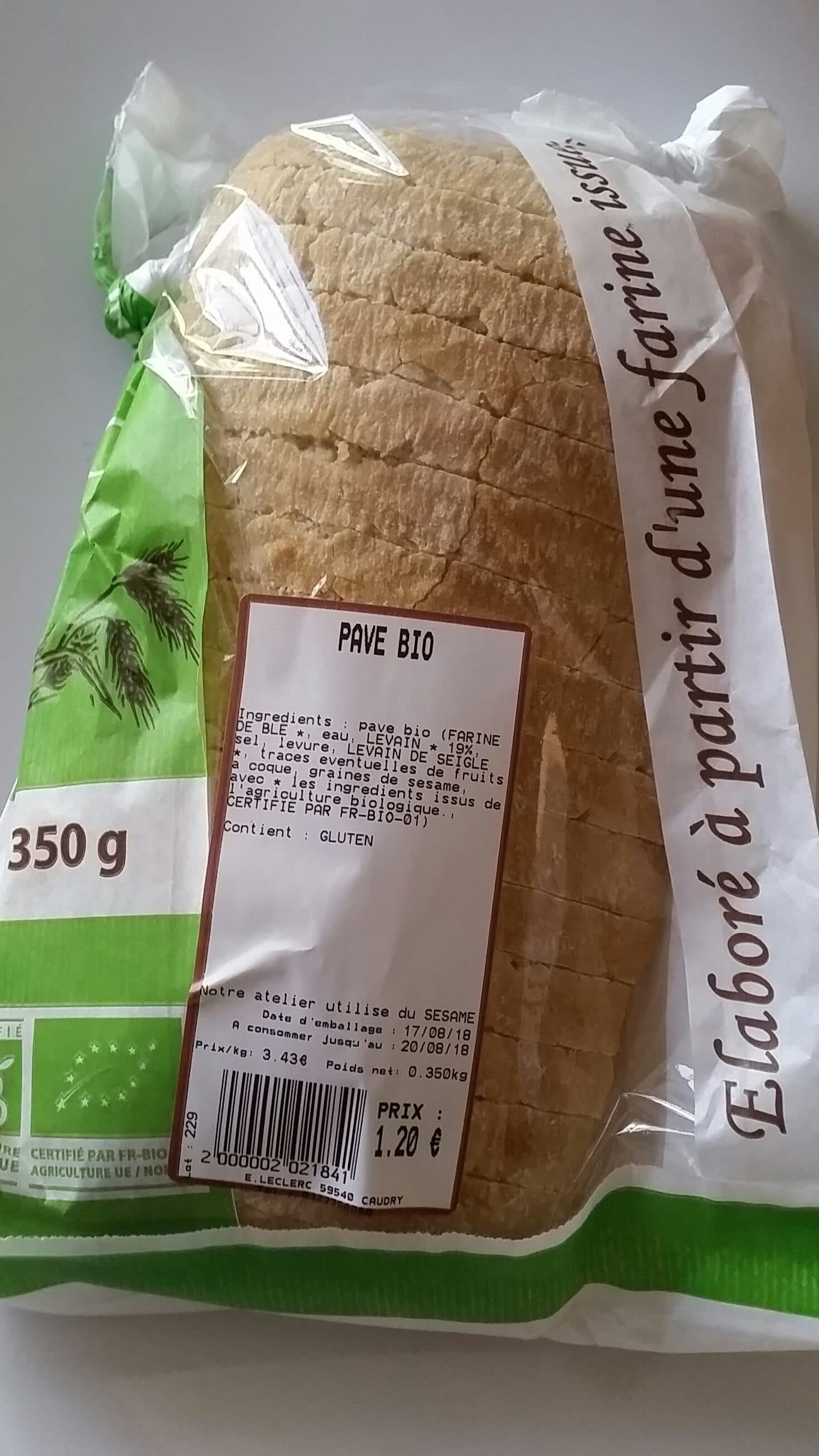 leclerc pavé bio packshot