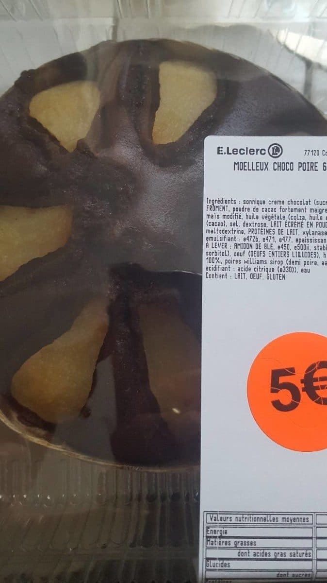 Open Food Facts moelleux chocolat poire packshot