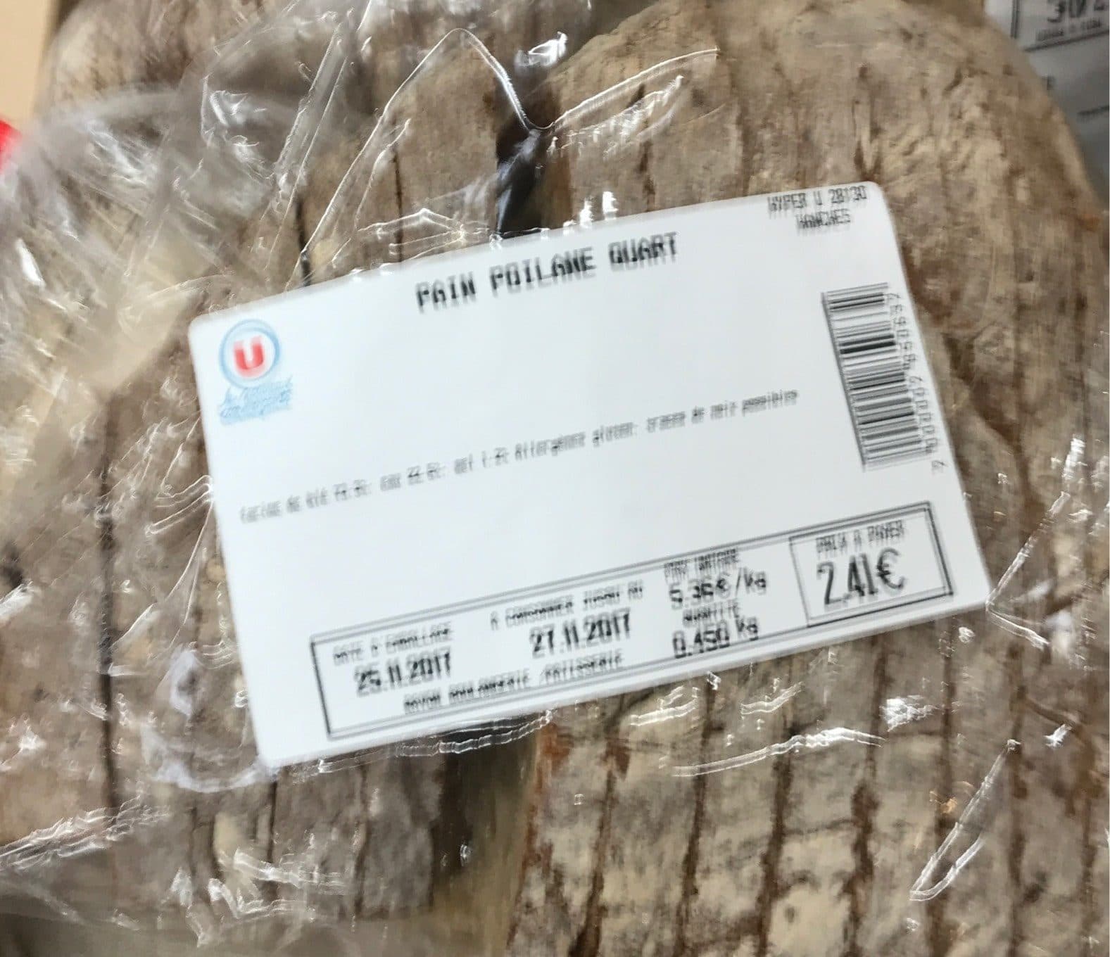 U Pain poilane quart packshot