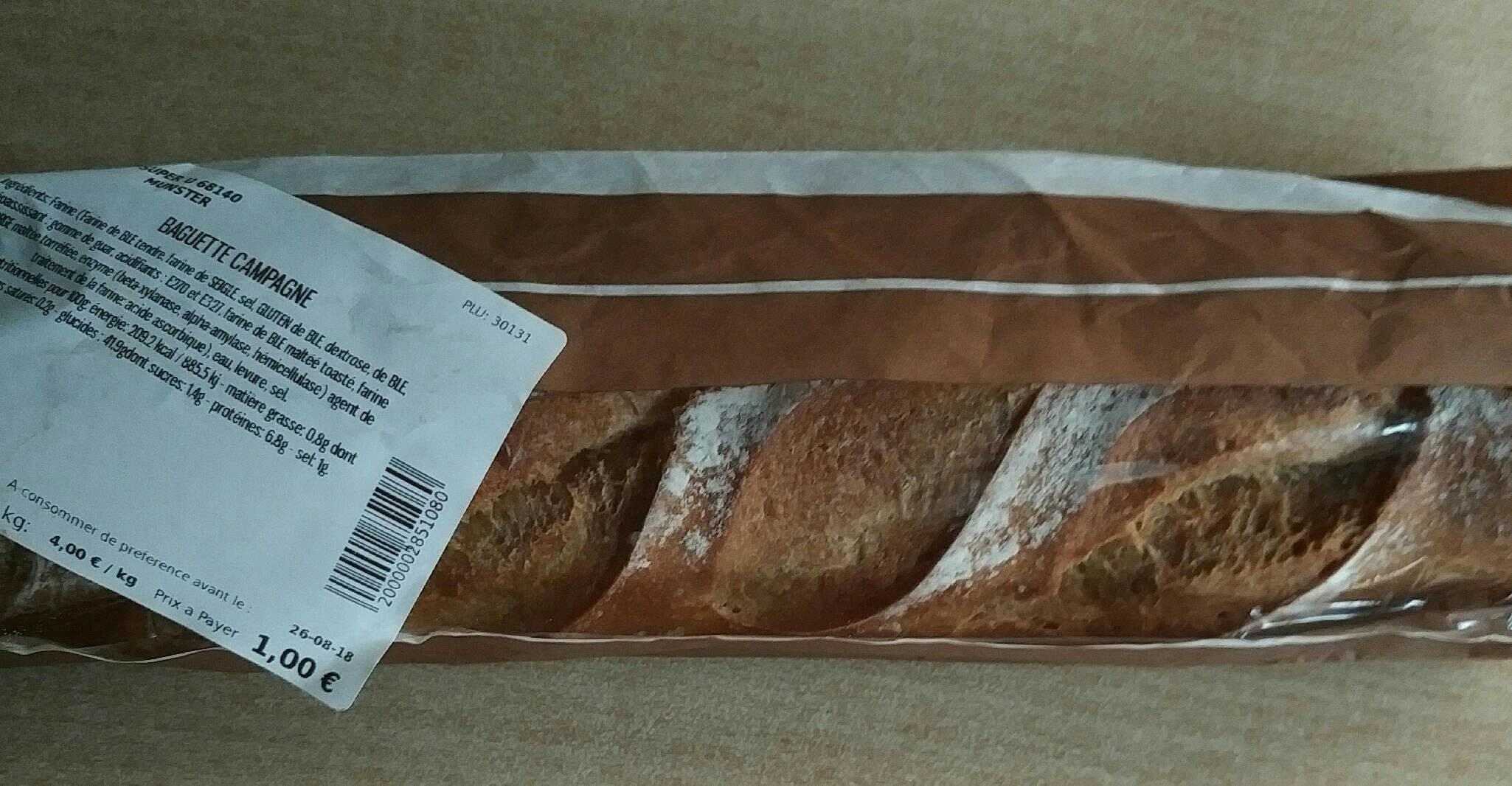 Super U Baguette Campagne packshot