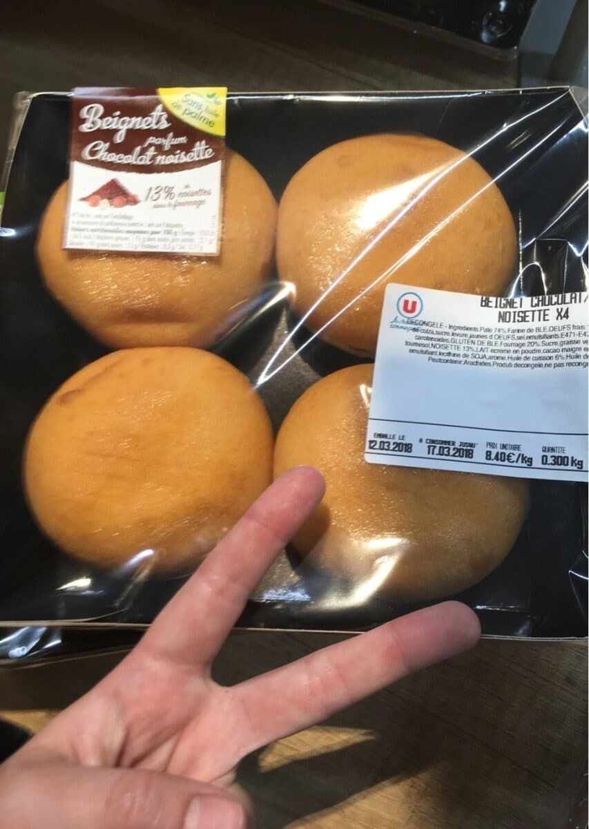 U Beignets au Chocolat Sucrés ou Dorés packshot