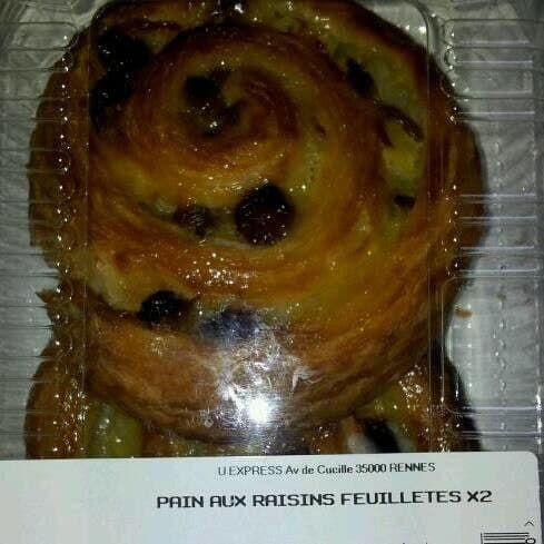 U Pains aux raisins feuilletés packshot