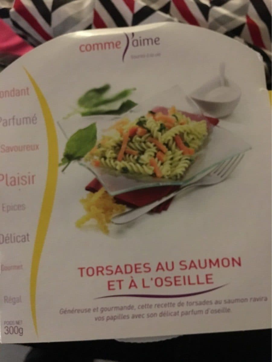 Comme j'aime Torsades saumon oseille packshot