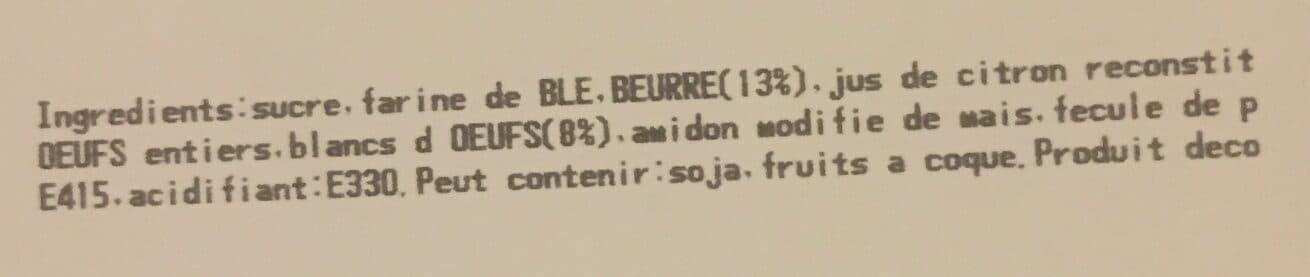 Open Food Facts Tarte au citron meringuee, 6 parts packshot