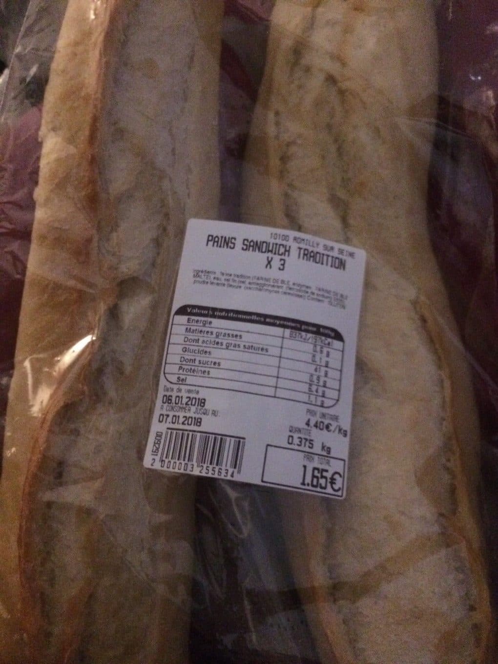 E leclerc Pain Sandwich Tradition packshot