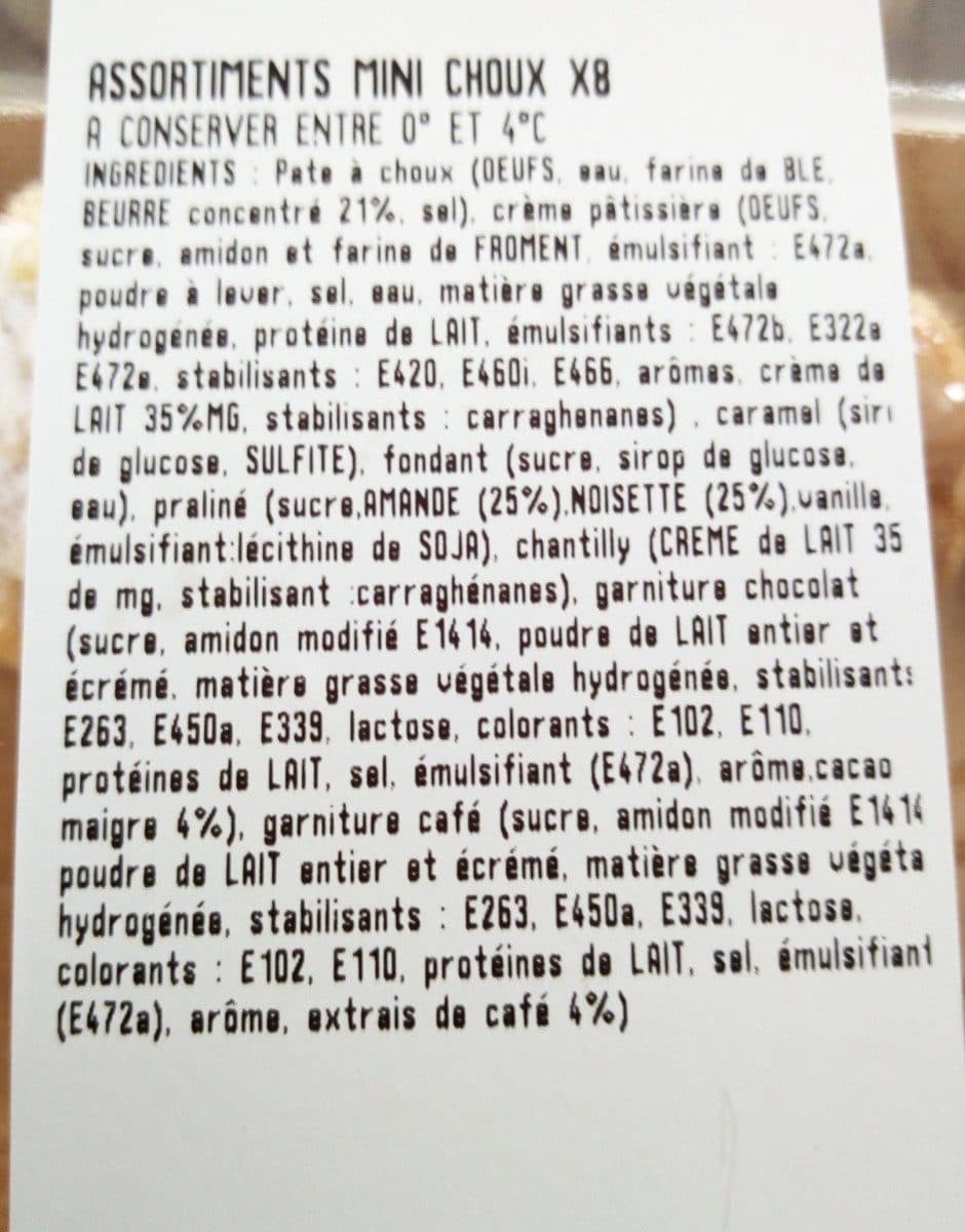 Open Food Facts Assortiments mini choux x8 packshot