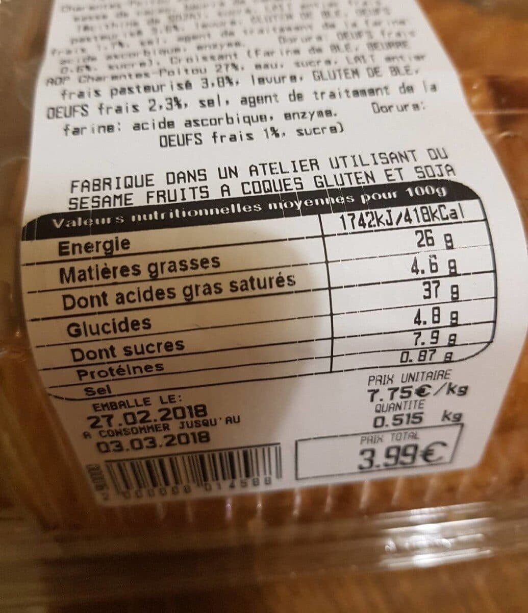 E.Leclerc Croissants Pchocolat packshot