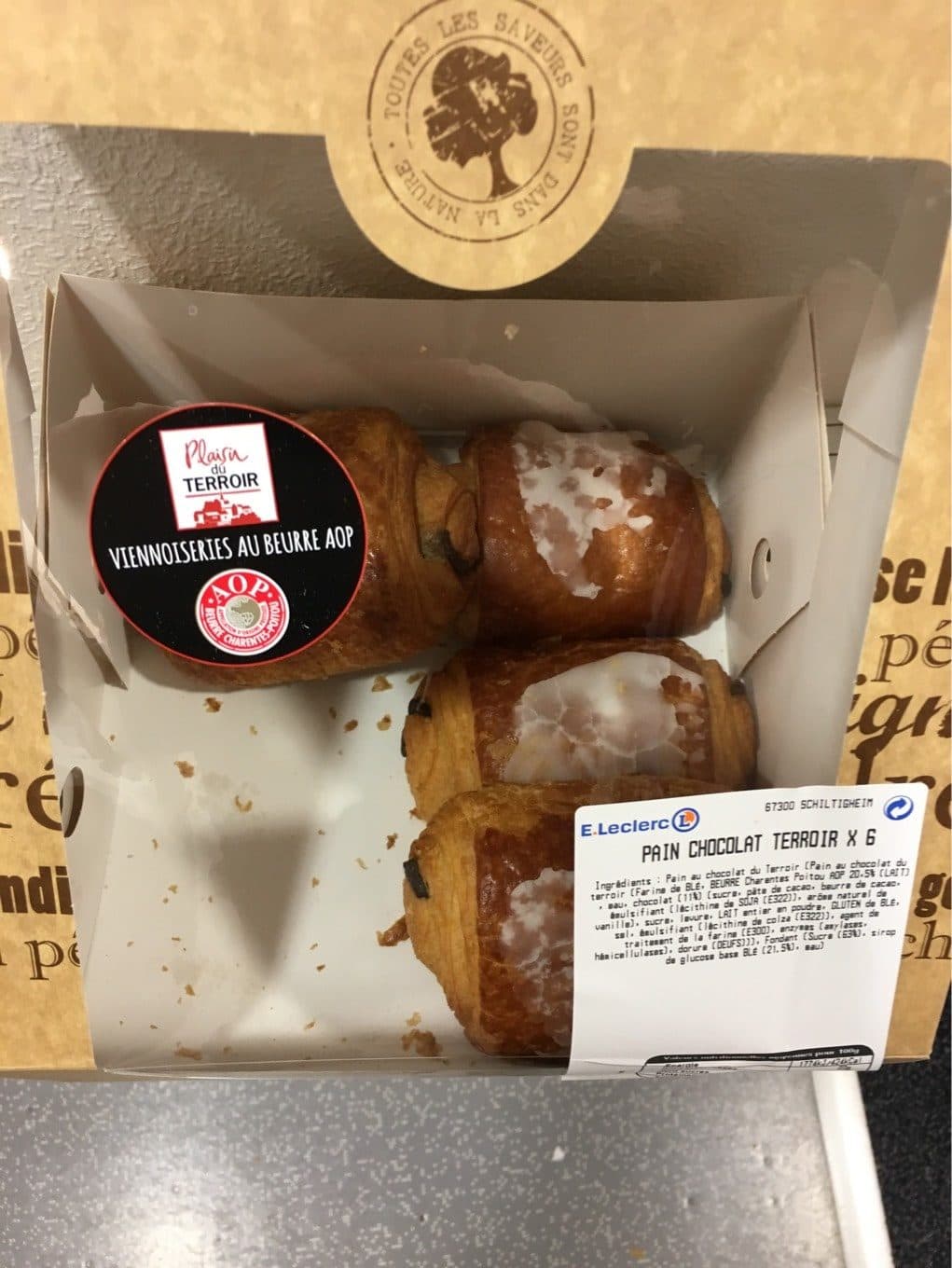 Leclerc Pain au chocolat leclerc packshot