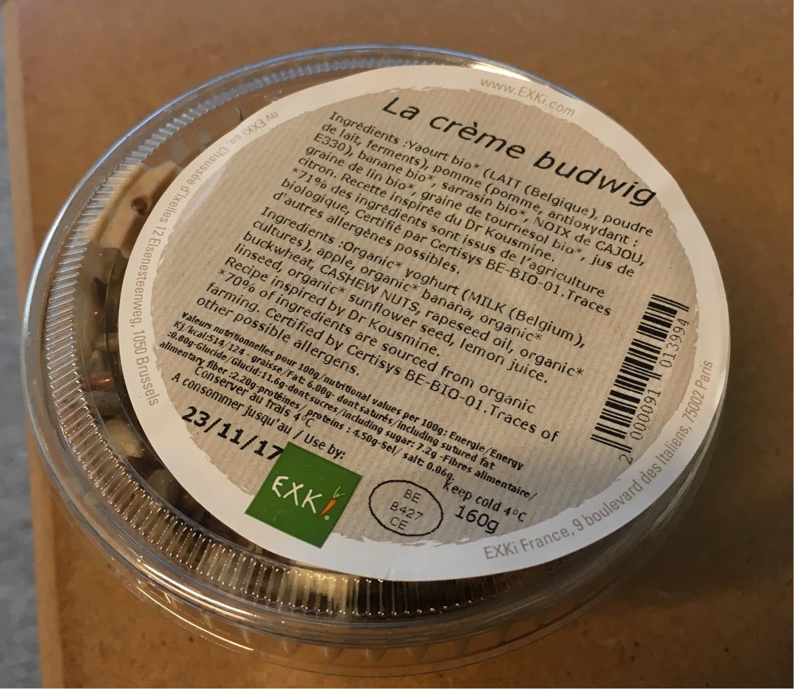 Exki La crème Budwig packshot