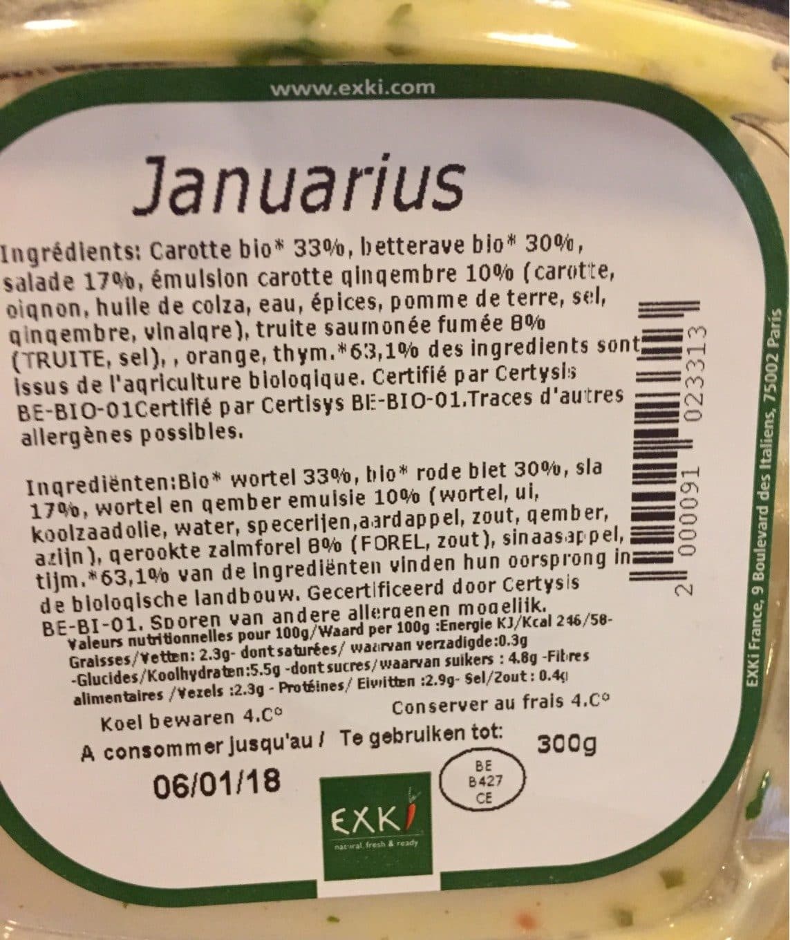 Exki Januarius packshot