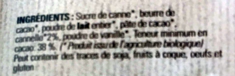 Exki Chocolat au Lait Cannelle Bio packshot