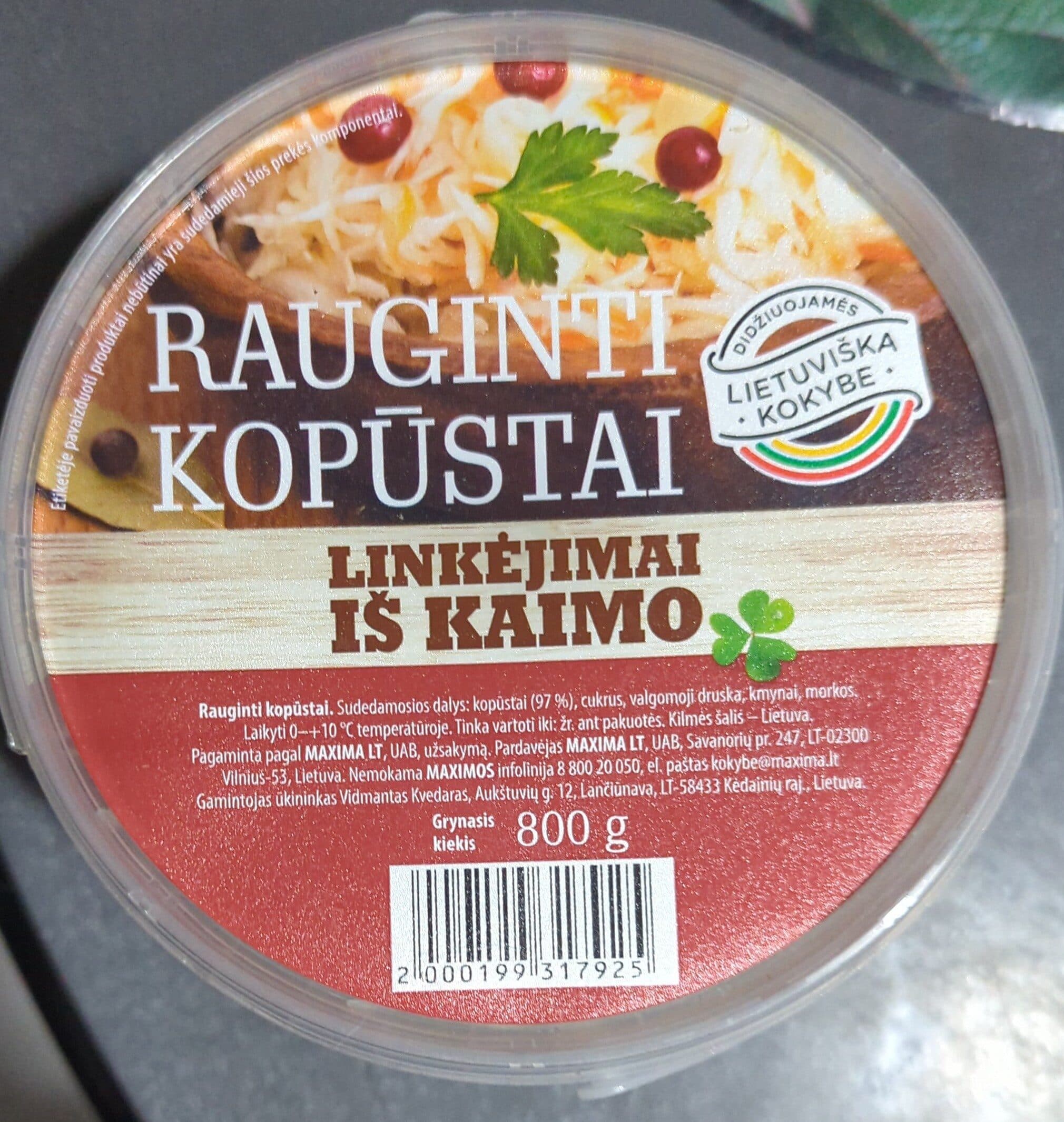 linkėjimai iš kaimo Rauginti kopūstai packshot