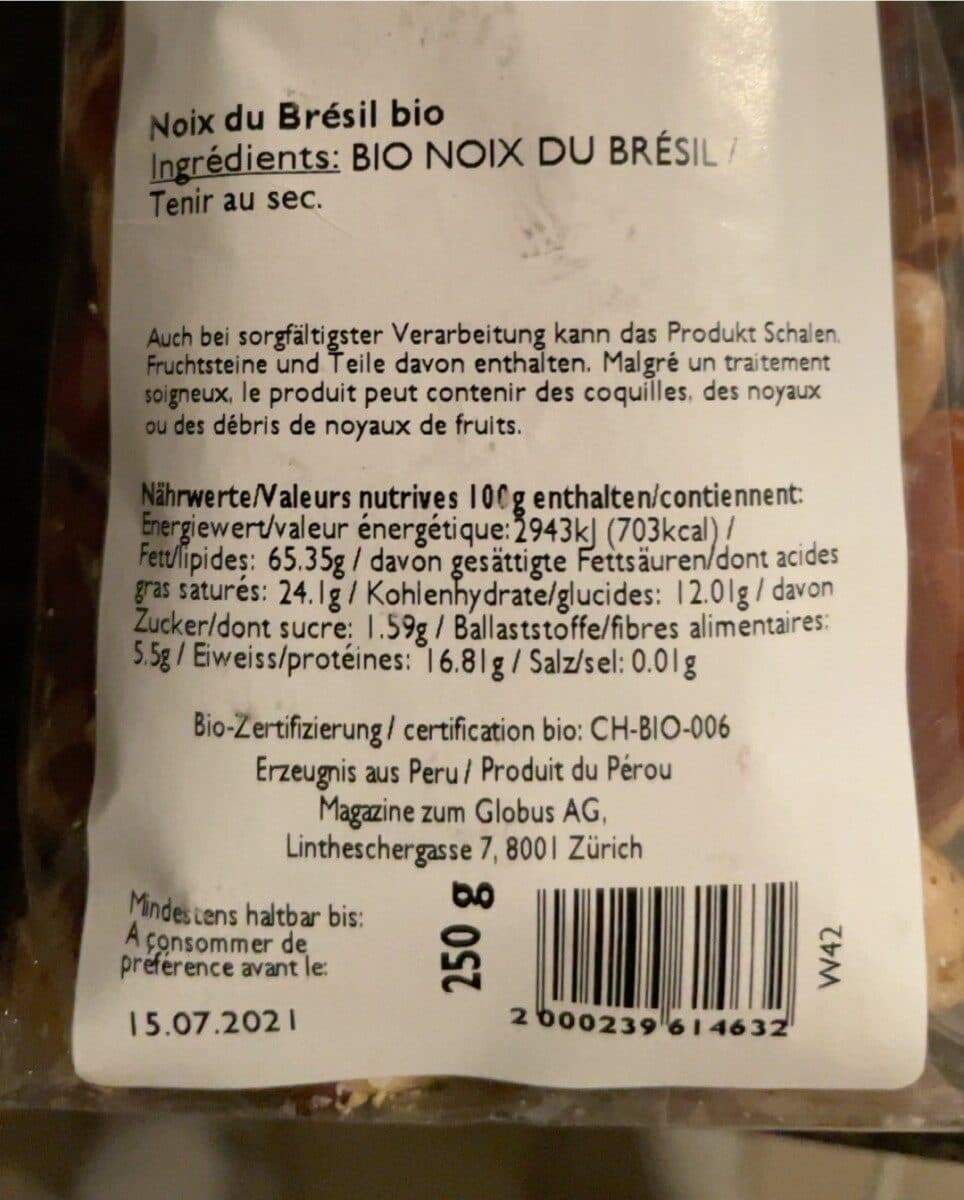 Globus Noix du Bresil bio packshot