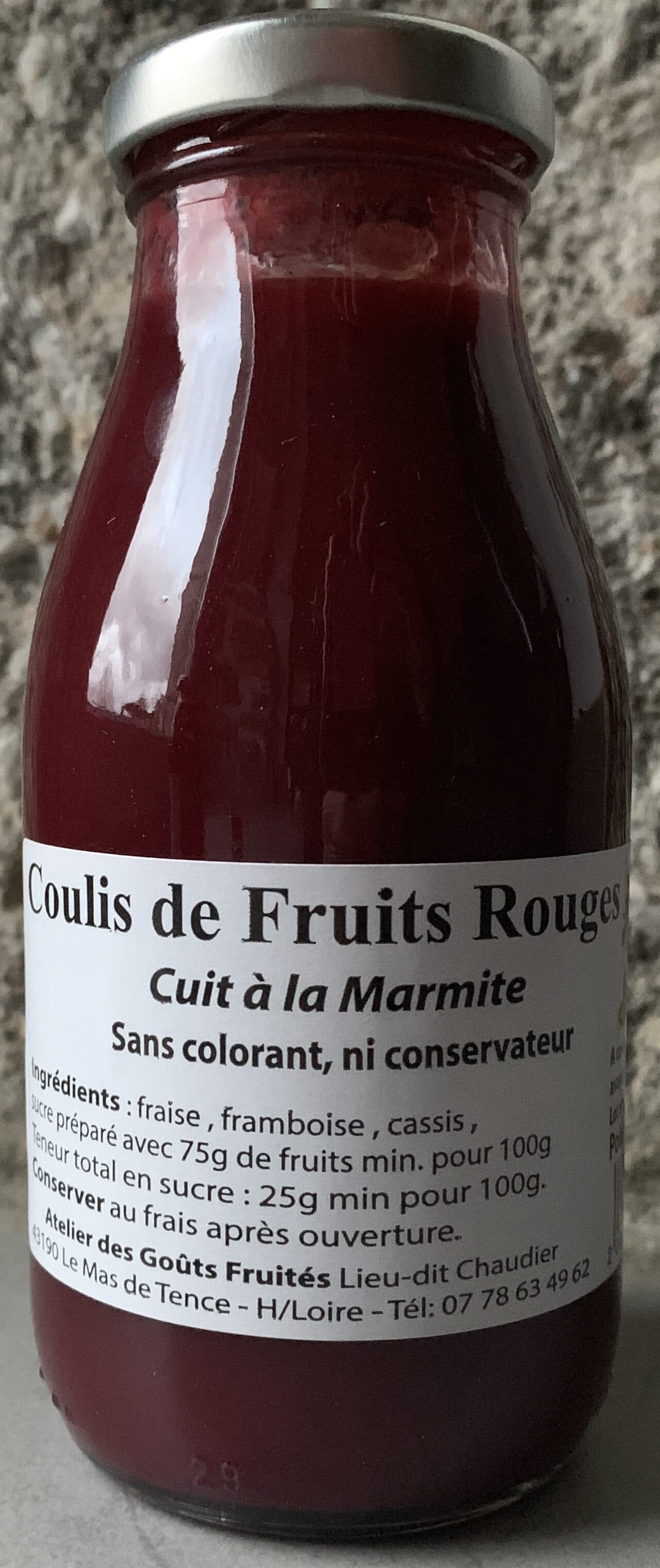 Atelier Des Goûts Fruités Coulis de fruits rouges packshot