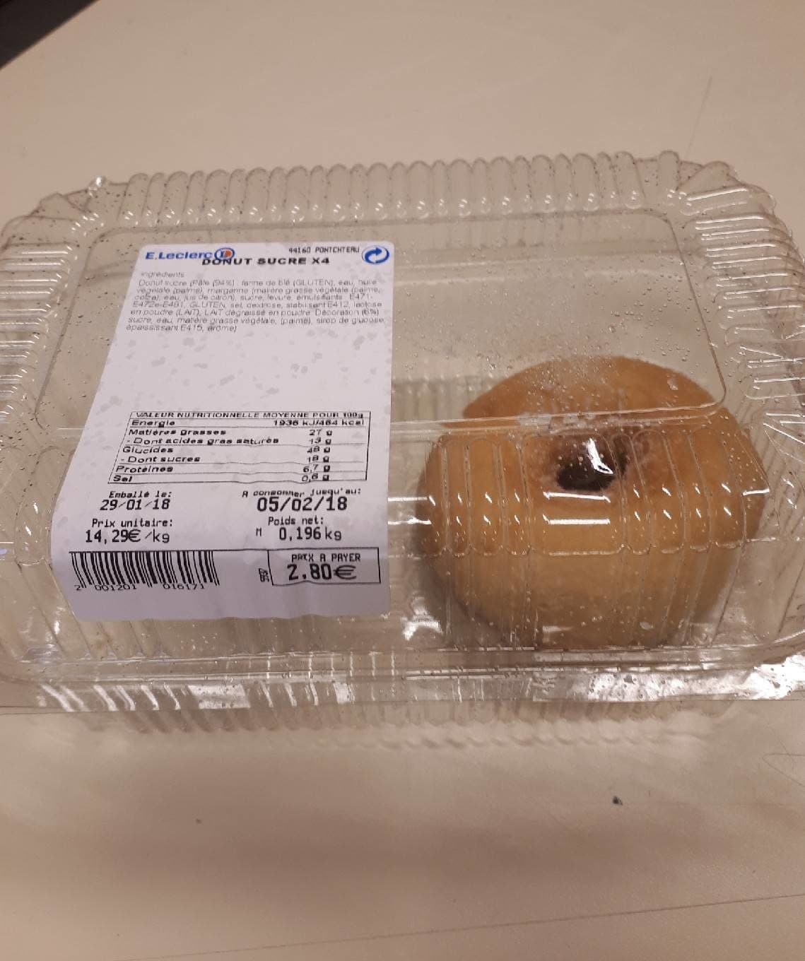 E.Leclerc Donuts nature sucre packshot