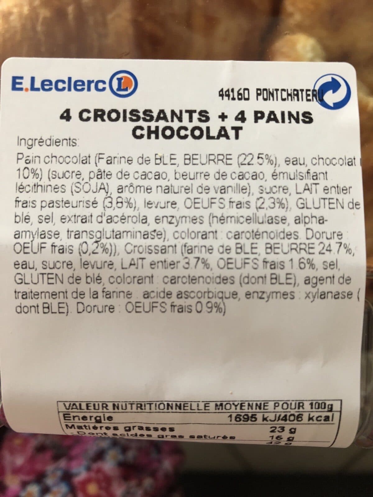 Open Food Facts 4 croissants & 4 pains au chocolats packshot