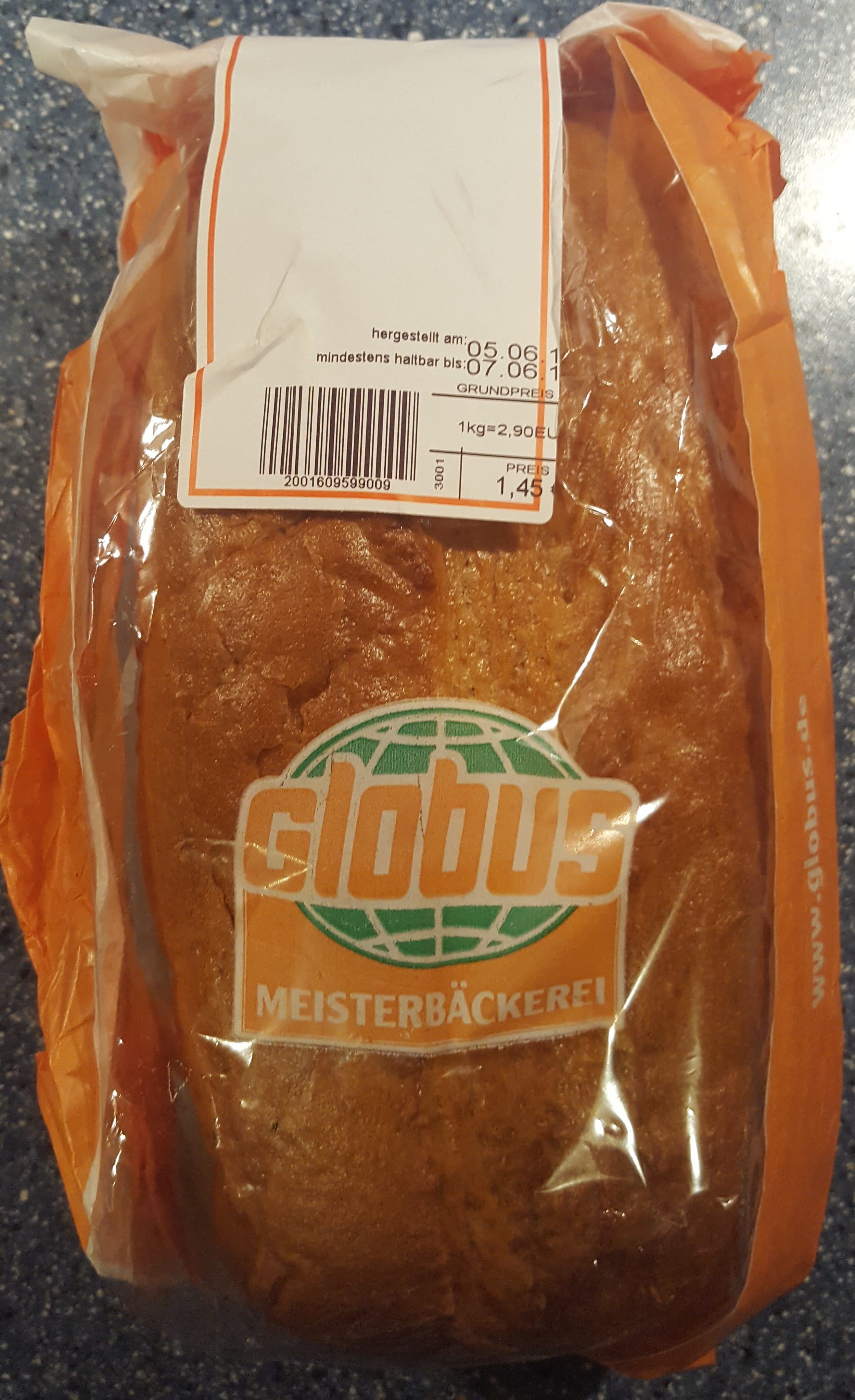 Globus Kastenweißbrot packshot