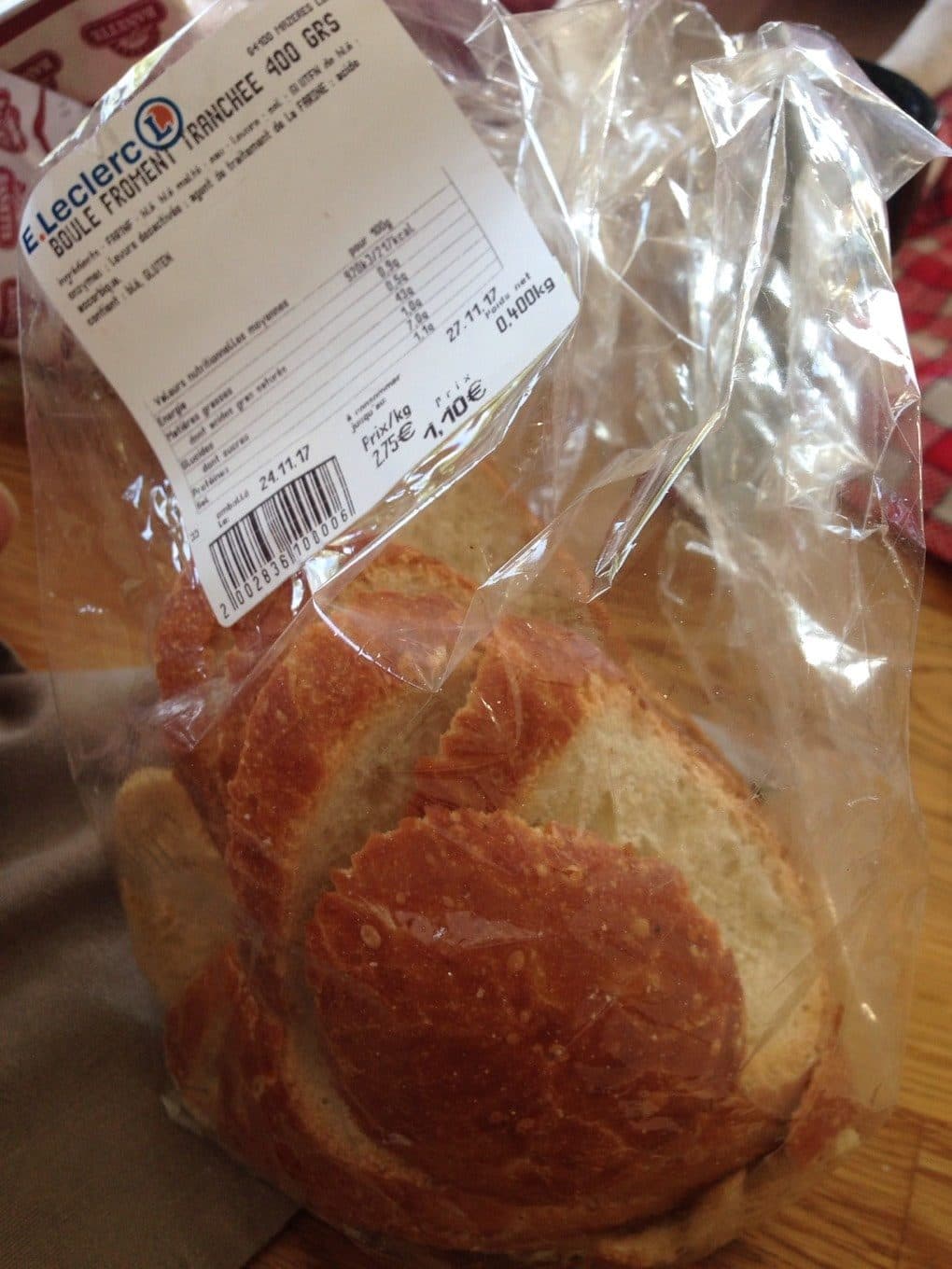 E.LECLERC Boule froment tranchee 400grs packshot