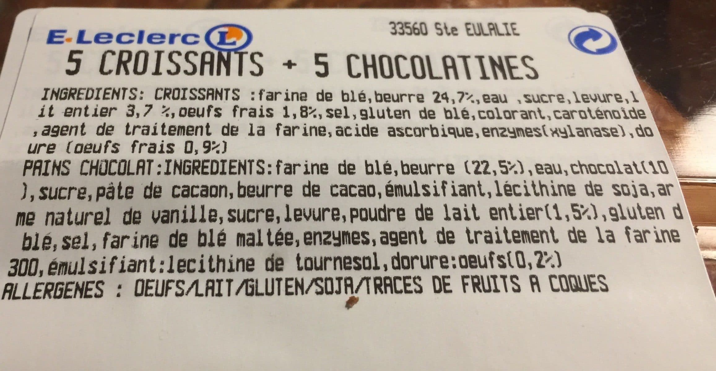 Open Food Facts Croissants chocolatine packshot