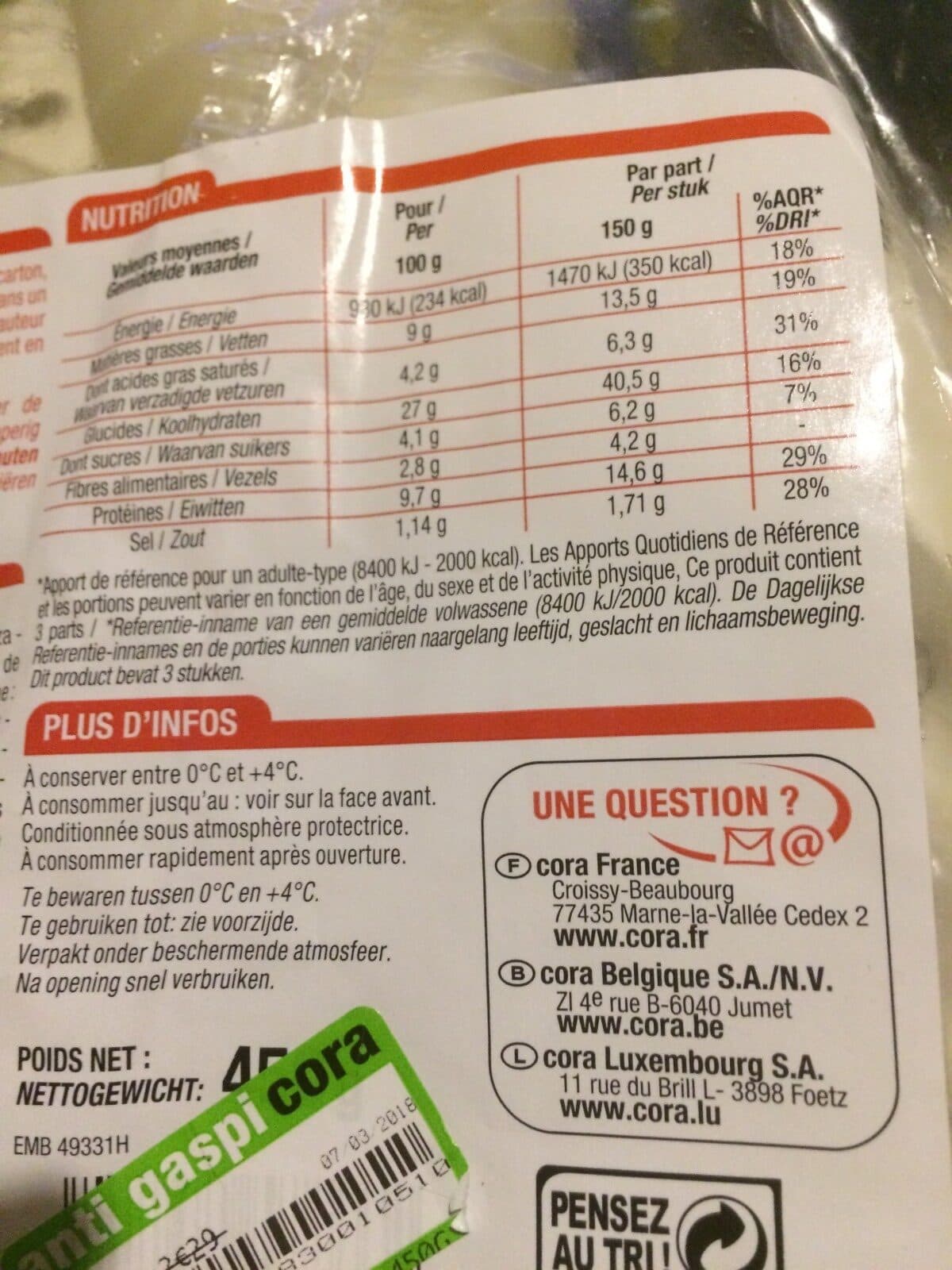 Cora Pizza packshot