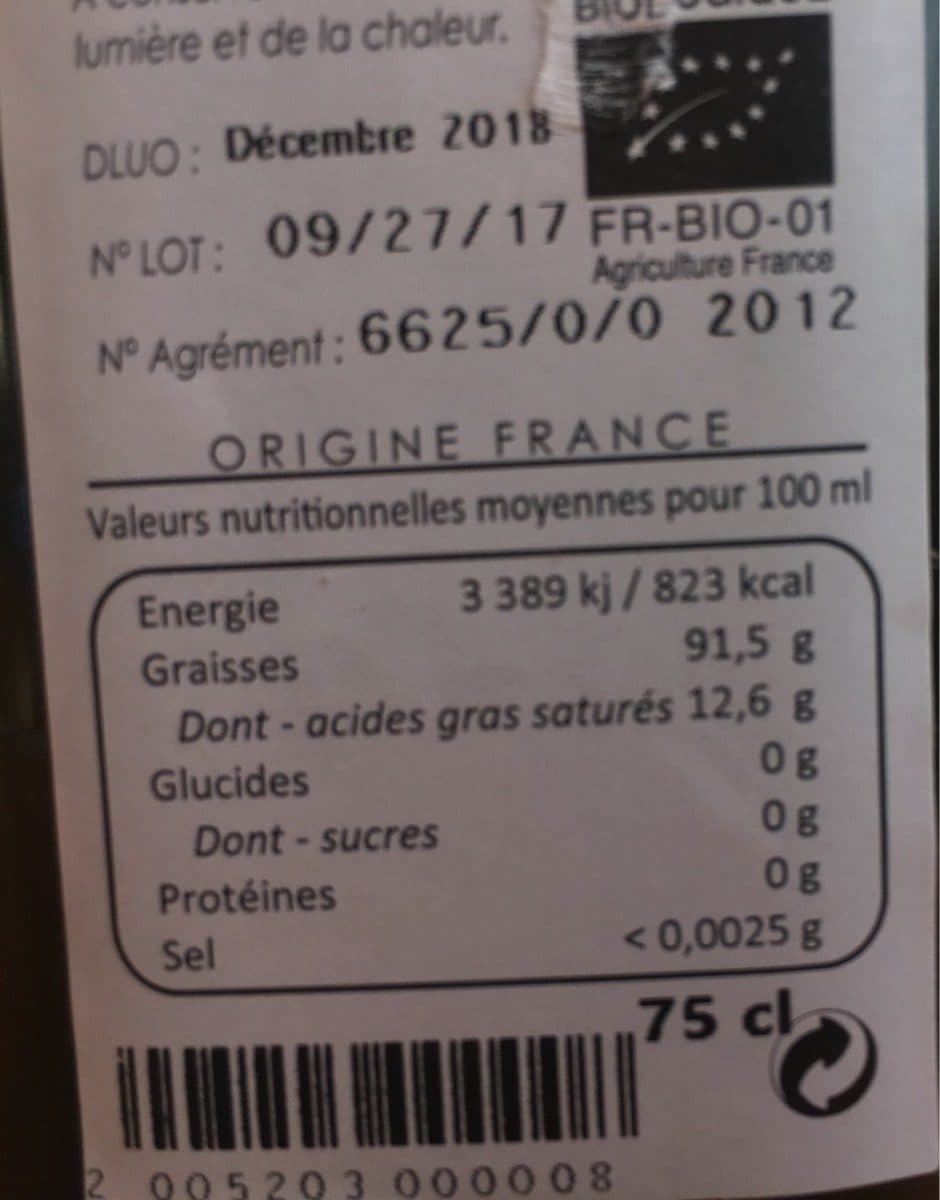 Open Food Facts Huile olive vierge extra packshot