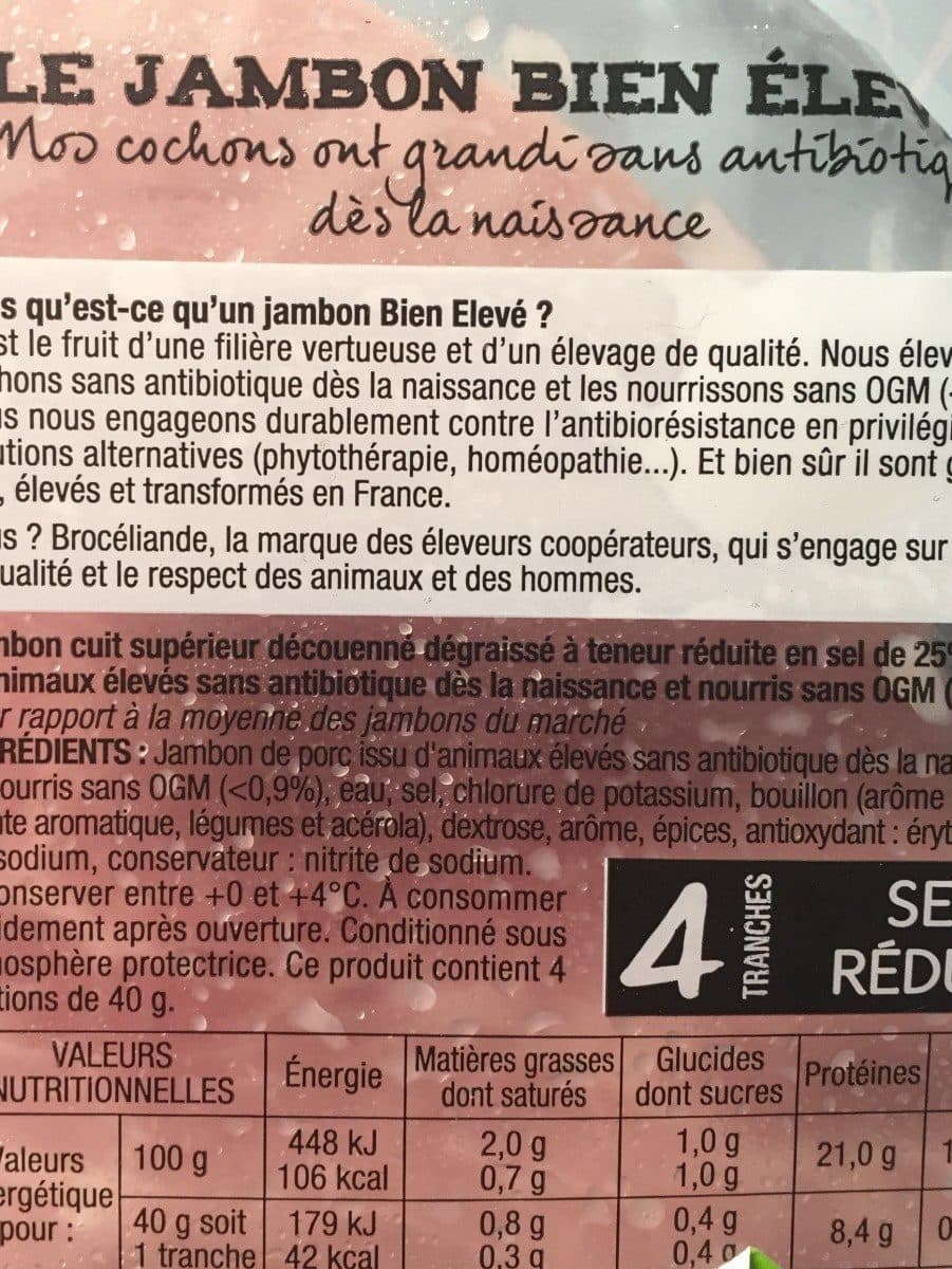 Open Food Facts Le jambon bien elevé packshot