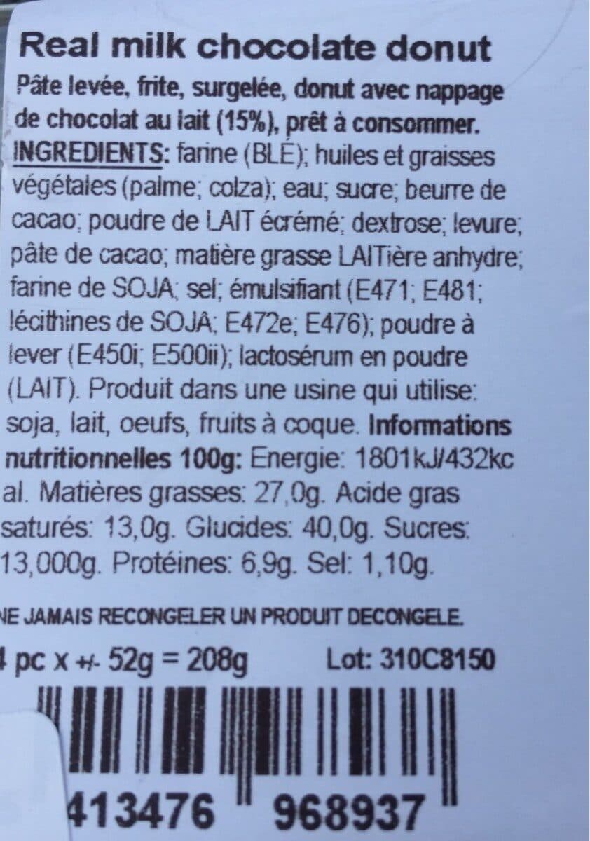 Open Food Facts Donuts chocolat packshot