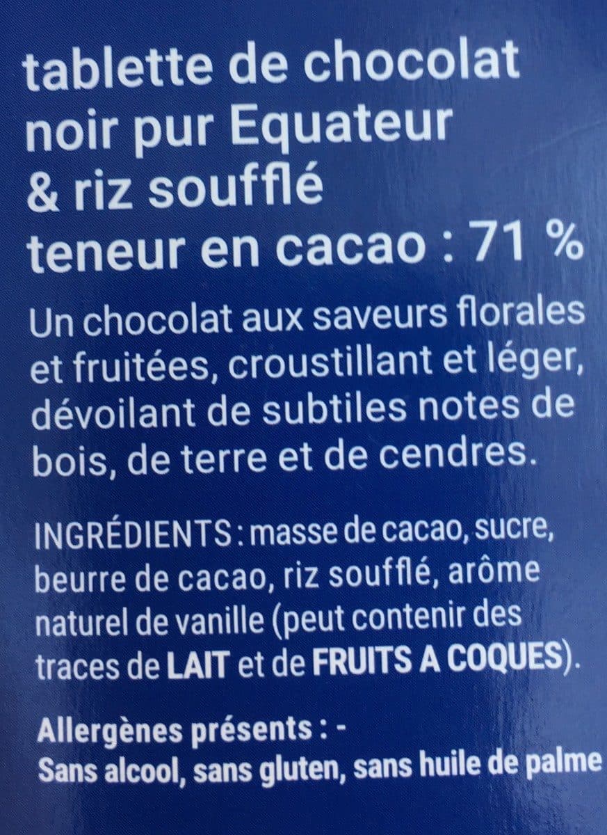 Open Food Facts chocolat noir au riz souflet packshot